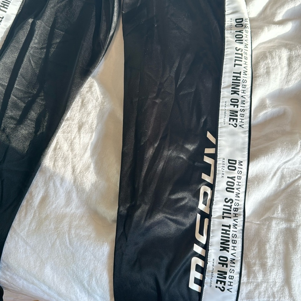 Black MISBHV button side track pants
